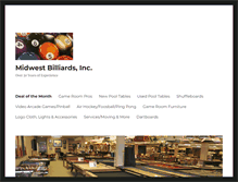 Tablet Screenshot of midwestbilliards.com